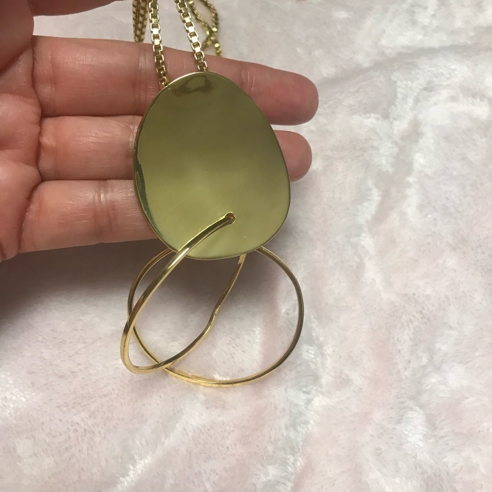 Vince Camuto Gold Statement Necklace New - Picture 2 of 12